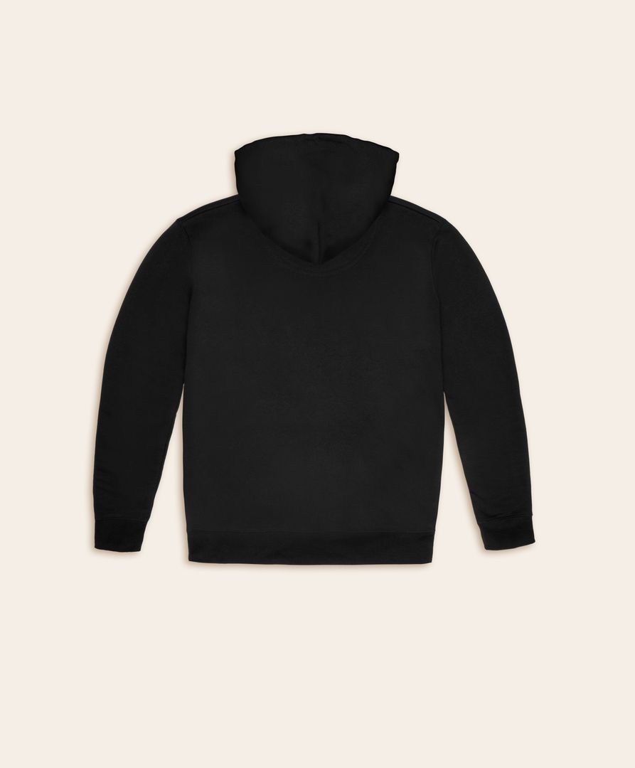 Le sweat à capuche noir, avec son logo brodé, incarne l’élégance et la passion pour le RC Lens.