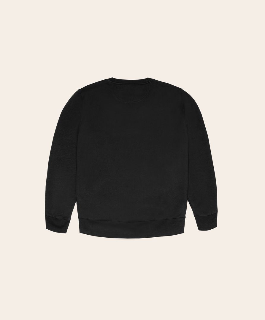 Le sweat col rond noir avec la grande broderie Enfant du Racing est un incontournable pour un style affirmé.