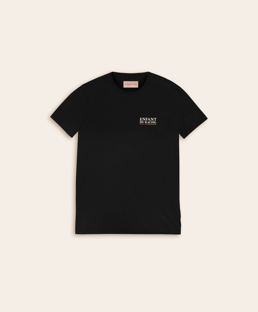 Un t-shirt noir élégant au design unique, parfait pour les fans du RC Lens en toute occasion.