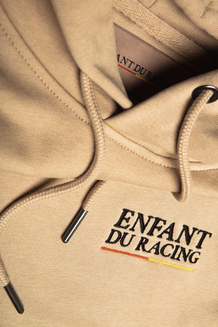 Sweat à capuche Enfant du Racing HERITAGE Beige