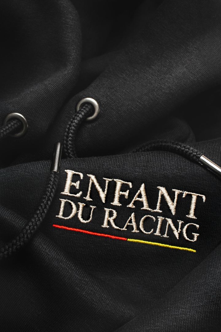 Sweat à capuche Enfant du Racing HERITAGE Noir