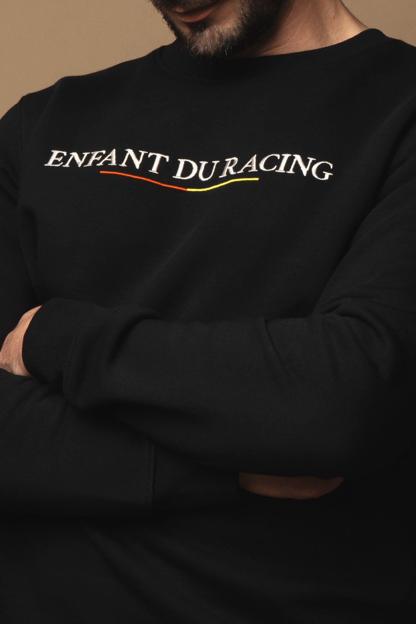 Sweat Enfant du Racing col rond SIGNATURE Noir