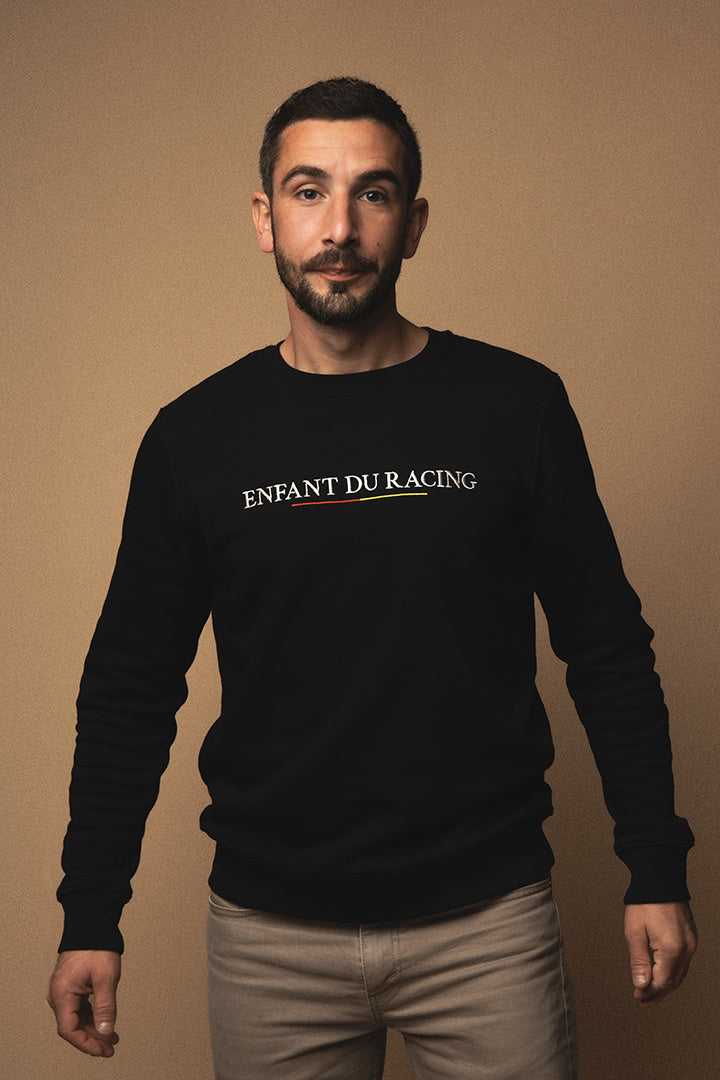 Sweat Enfant du Racing col rond SIGNATURE Noir